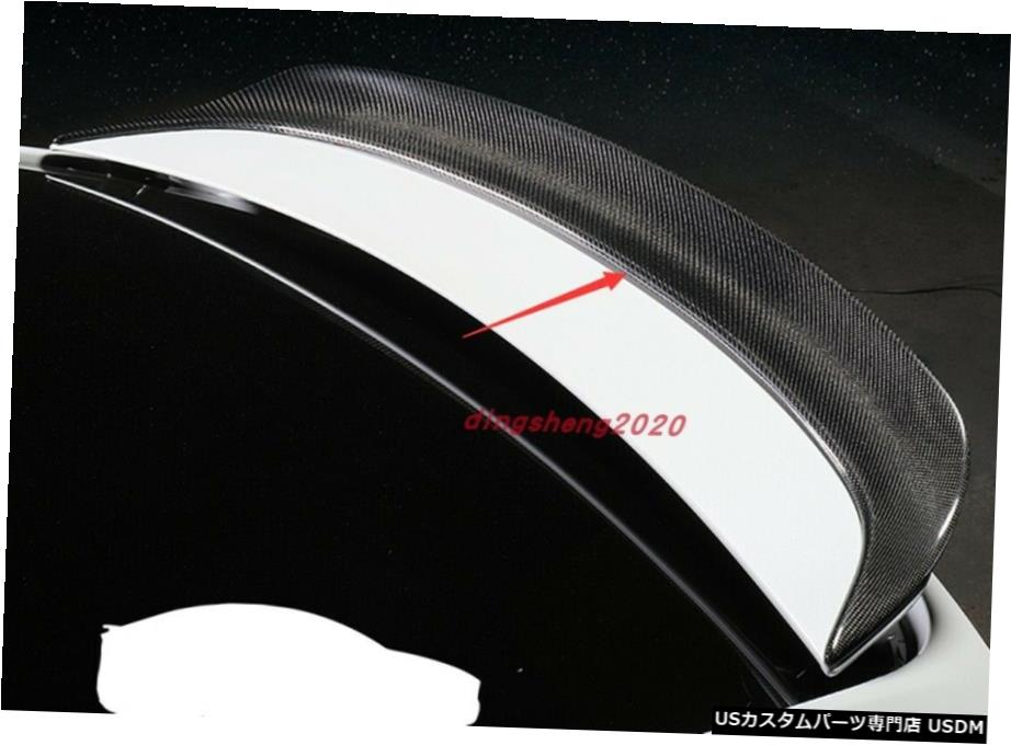 エアロパーツ カーボンファイバーリアルーフスポイラー、トランクスポイラーテール装飾のためにテスラモデルX 14-20 Carbon fiber Rear Roof Spoiler Trunk Tail Spoiler Decor For Tesla Model X 14-20 【並行輸入品】