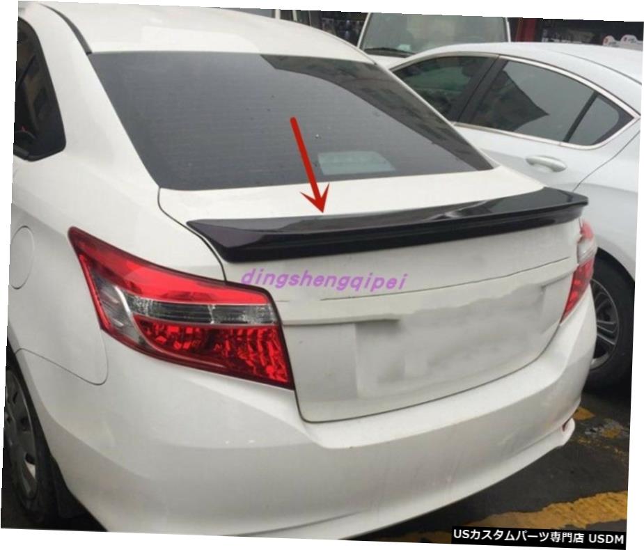 エアロパーツ トヨタヴィオス2014-2018のためのファッションブラックテールフィンカバートリムリアスポイラートリム Fashion Black Tail Fins Cover Trim Rear Spoiler Trim For Toyota Vios 2014-2018 【並行輸入品】