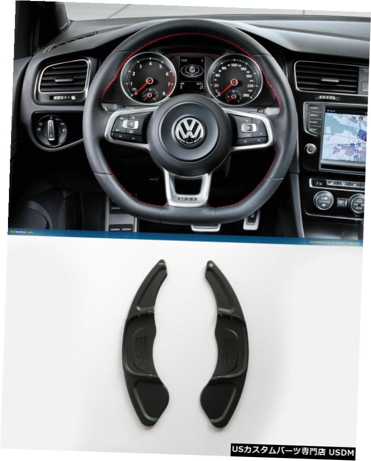 エアロパーツ 2倍のステアリングホイールのシフトパドルブレードシフター拡張のためのVWゴルフTSI MK7 GTI R 2x Steering Wheel Shift Paddle Blade Shifter Extension For VW Golf MK7 TSI GTI R 【並行輸入品】