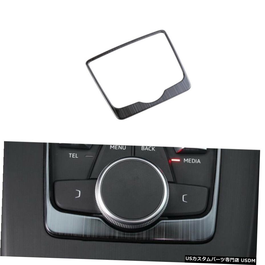 エアロパーツ ステンレススチール変速ボックスパネルフレームカバートリムブラックアウディA4のB9 17-19 Stainless Steel Gear Shift Box Panel Frame Cover Trim Black For Audi A4 B9 17-19 【並行輸入品】