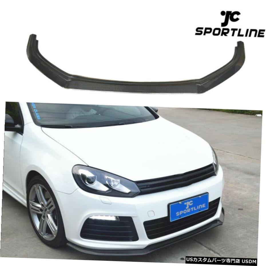 エアロパーツ フロントバンパーリップスポイラーフィット感のためのフォルクスワーゲンVWゴルフ6 MK6 R20カーボンファイバー10-13 Front Bumper Lip Spoiler Fit For Volkswagen VW Golf 6 MK6 R20 Carbon Fiber 10-13 【並行輸入品】｜カスタムパーツ WORLD倉庫