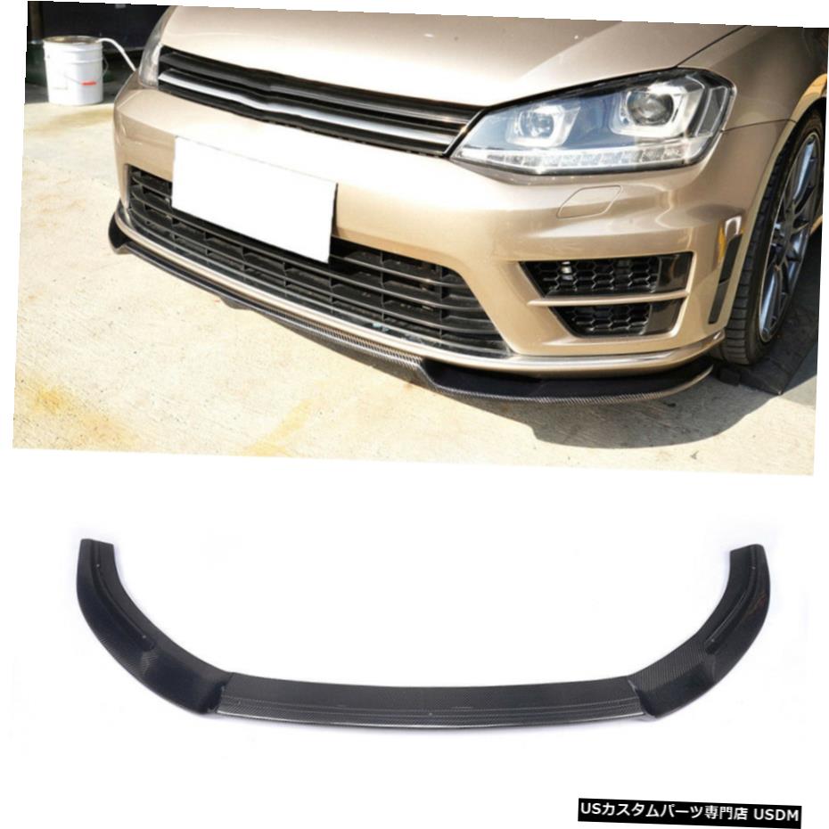 エアロパーツ カーボンファイバーフロントバンパーチンリップスポイラーキットフォルクスワーゲンゴルフVII MK7 15-16 Carbon Fiber Front Bumper Chin Lip Spoiler Kit For Volkswagen Golf VII MK7 15-16 【並行輸入品】