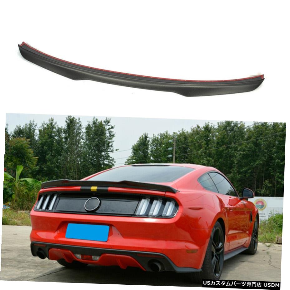 エアロパーツ フォードマスタングGT GT350 15-17カーボンファイバーリアトランクスポイラーリップウィングマット用 For Ford Mustang GT GT350 15-17 Carbon Fiber Rear Trunk Lip Spoiler Wing Matt 【並行輸入品】