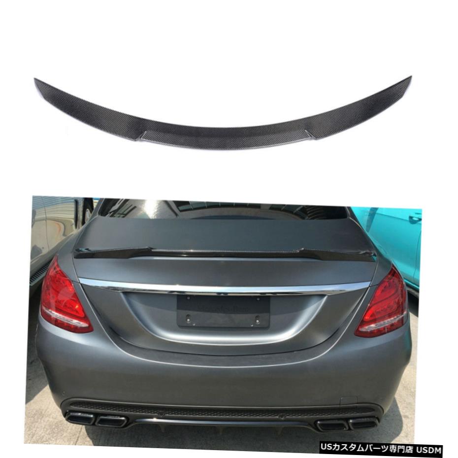 エアロパーツ メルセデスW205 CクラスC250 C300 C400用カーボンファイバーリアブーツトランクスポイラー Carbon Fiber Rear Boot Trunk Spoiler for Mercedes W205 C-Class C250 C300 C400 【並行輸入品】