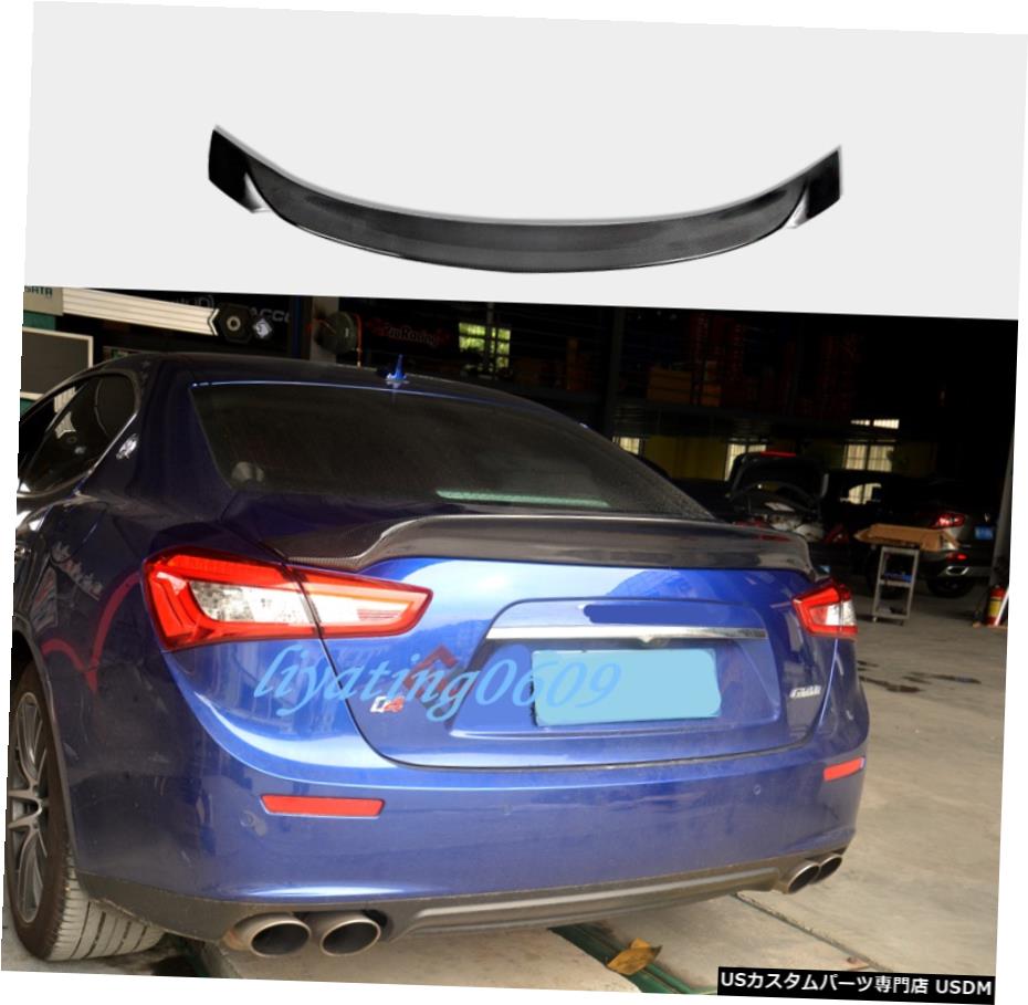 エアロパーツ マセラティジブリ14 17のためにカーボンファイバーリアウイングテールスポイラートリムレトロフィット Carbon Fiber Rear Wing Tail Spoilers Trim Retrofit For Maserati Ghibli 14 17 Dental Dvi Co Il