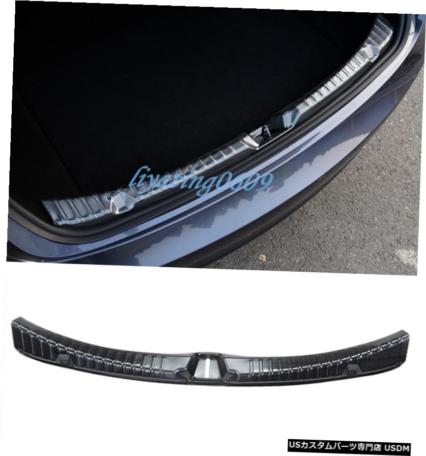 エアロパーツ テスラモデル3 17-19黒チタンリアバンパーガードシルプロテクタープレート Black titanium Rear Bumper Guard Sill Protector Plate For Tesla Model 3 17-19 【並行輸入品】