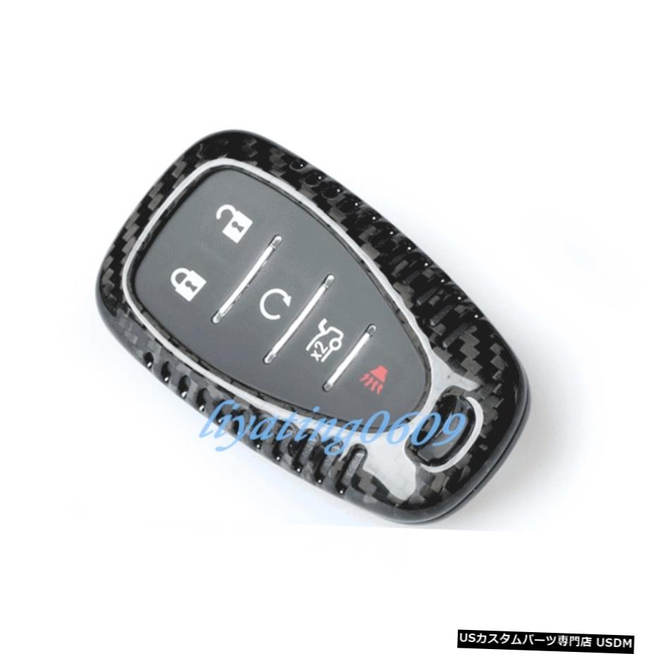 エアロパーツ 実カーボンファイバーリモートキーケースフォブシェルキーカバーについてはシボレーカマロ17-19 Real Carbon Fiber Remote Key Case Fob Shell Key Cover For Chevrolet Camaro 17-19 【並行輸入品】