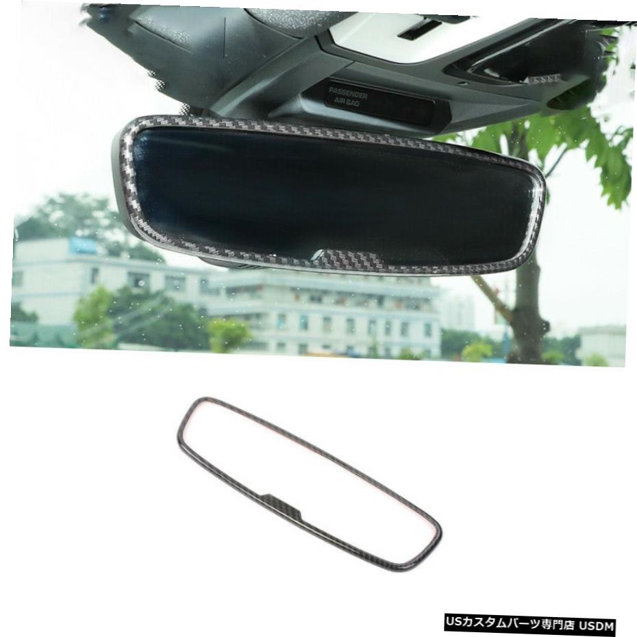 エアロパーツ FORポルシェカイエン2018-2020カーボンファイバーインテリアバックミラーカバートリム FOR Porsche Cayenne 2018-2020 carbon fiber Interior Rearview Mirror cover Trim 【並行輸入品】