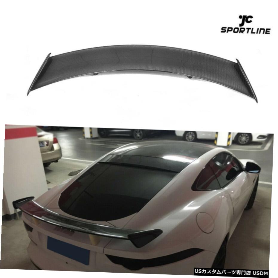 エアロパーツ ジャガーF-TYPEクーペリアトランクスポイラーレーシングブーツウィングカーボンファイバーのための14-18 For Jaguar F-TYPE Coupe Rear Trunk Spoiler Racing Boot Wing Carbon Fiber 14-18 【並行輸入品】