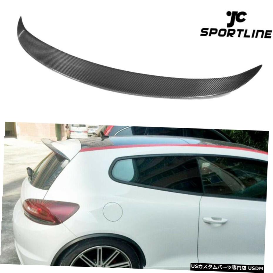 エアロパーツ フォルクスワーゲンシロッコR 2009-14 GTS用カーボンファイバーリアルーフウイングスポイラー13-14 Carbon Fiber Rear Roof Wing Spoiler for Volkswagen Scirocco R 2009-14 GTS 13-14 【並行輸入品】