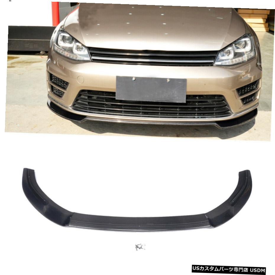 エアロパーツ フォルクスワーゲンVWゴルフVII MK7 R RLINE用カーボンファイバーフロントバンパーリップチン15-16 Carbon Fiber Front Bumper Lip Chin for Volkswagen VW Golf VII MK7 R Rline 15-16 【並行輸入品】