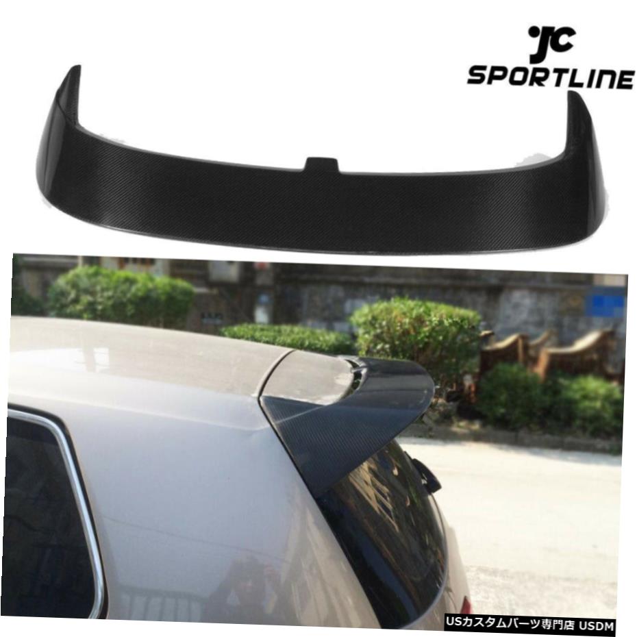 エアロパーツ フォルクスワーゲンゴルフ7 VII MK7 14-17リアルーフスポイラーウィンドウウィングカーボンファイバーがフィット Fits Volkswagen GOLF 7 VII MK7 14-17 Rear Roof Spoiler Window Wing Carbon Fiber 【並行輸入品】