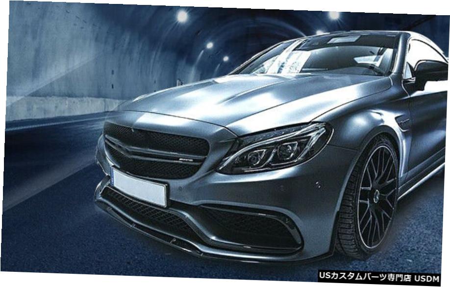 エアロパーツ フロントバンパースポイラーリップのためにベンツcクラスc5 C63 Amg 2ドア15 17カーボンファイバー Front Bumper Lip Spoiler For Benz C Class C5 C63 Amg 2 Door 15 17 Carbon Fiber Cgco Org