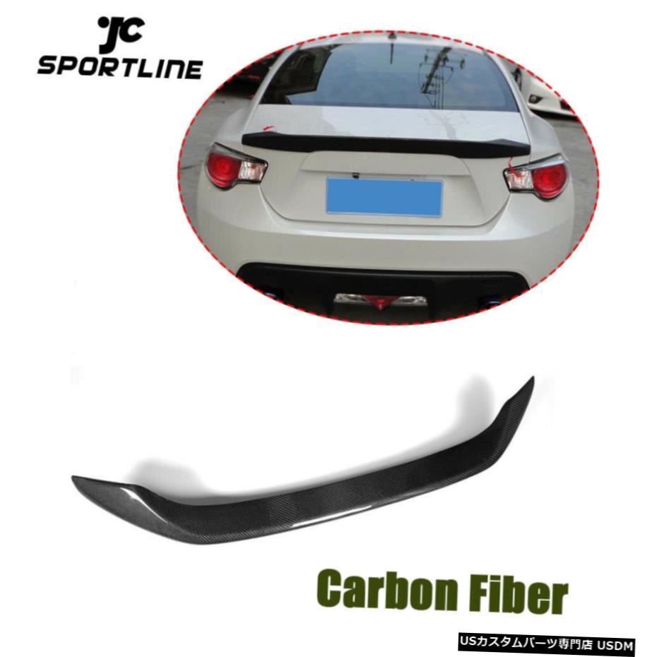 エアロパーツ トヨタGT86スバルBRZ用カーボンファイバーリアトランクスポイラーブートウイングフィット13-17 Carbon Fiber Rear Trunk Spoiler Boot Wing Fit for Toyota GT86 Subaru BRZ 13-17 【並行輸入品】