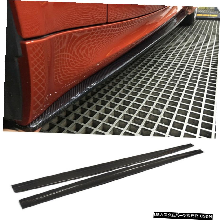 エアロパーツ BMW 1Series 1M 2011 2PCS炭素繊維用サイドスカートバンパーボディキットフィット Side Skirts Bumper Body kits Fit for BMW 1Series 1M 2011 2PCS Carbon Fiber 【並行輸入品】