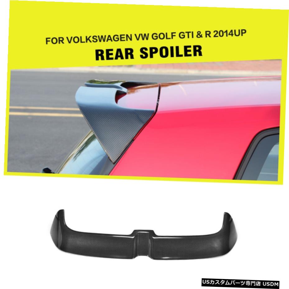 エアロパーツ VW GOLF VII 7 MK7 GTI＆アンプ用カーボンファイバーリアトランクスポイラーウイングフィット。 R 14-17 Carbon Fiber Rear Trunk Spoiler Wing Fit for VW GOLF VII 7 MK7 GTI & R 14-17 【並行輸入品】