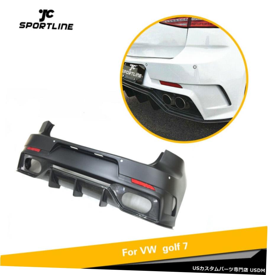 エアロパーツ 1セットリアバンパーW /リアディフューザーボディキットフィット感のためのVWゴルフ7 MK 7 VII / R 14-17 1Set Rear Bumper W/Rear Diffuser Body Kit Fit For VW Golf 7 MK 7 VII /R 14-17 【並行輸入品】|カスタムパーツ WORLD倉庫