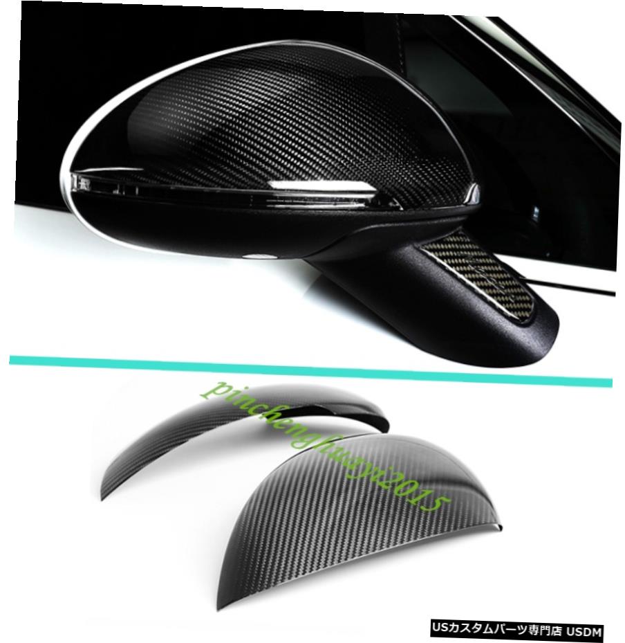 エアロパーツ 実カーボンファイバーサイドドアバックミラーカバートリムのためにポルシェ・マカン15-18 Real Carbon Fiber Side Door Rearview Mirror Cover Trim For Porsche Macan 15-18 【並行輸入品】 79,739円