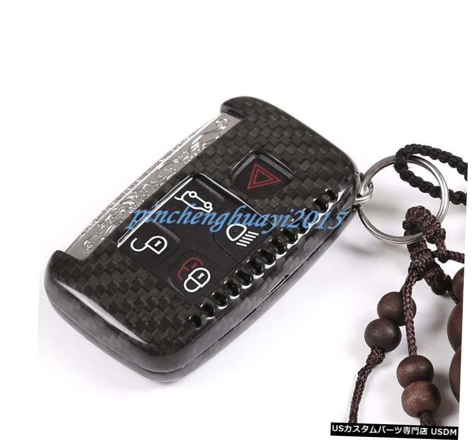 エアロパーツ 実カーボンファイバージャガーXF 2016-2019のためのリモートキーケースフォブシェルキーカバー Real Carbon Fiber Remote Key Case Fob Shell Key Cover For Jaguar XF 2016-2019 【並行輸入品】