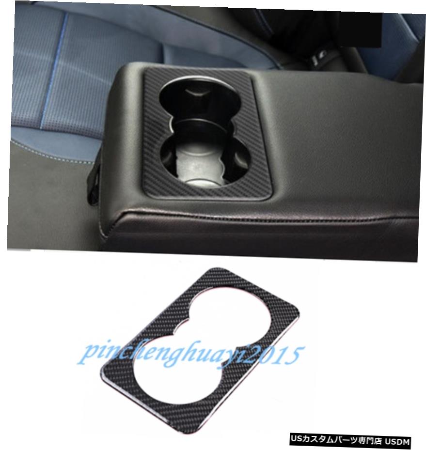 エアロパーツ 実カーボンファイバーリア水カップホルダーカバートリムのためにジャガーF-ペースX761 16-19 Real Carbon Fiber Rear Water Cup Holder Cover Trim For Jaguar F-Pace X761 16-19 【並行輸入品】
