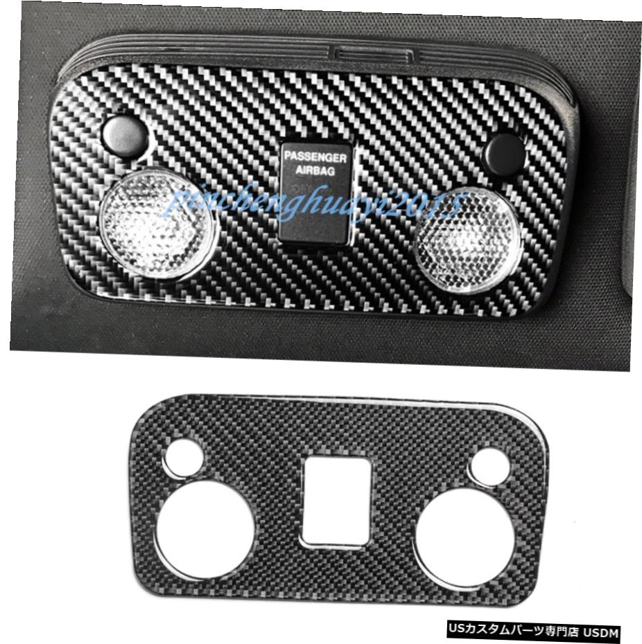 エアロパーツ 実際の炭素繊維インナーカー読書ライトランプカバートリムのためにフォードマスタング15-19 Real Carbon Fiber Inner Car Reading Light Lamp Cover Trim For Ford Mustang 15-19 【並行輸入品】