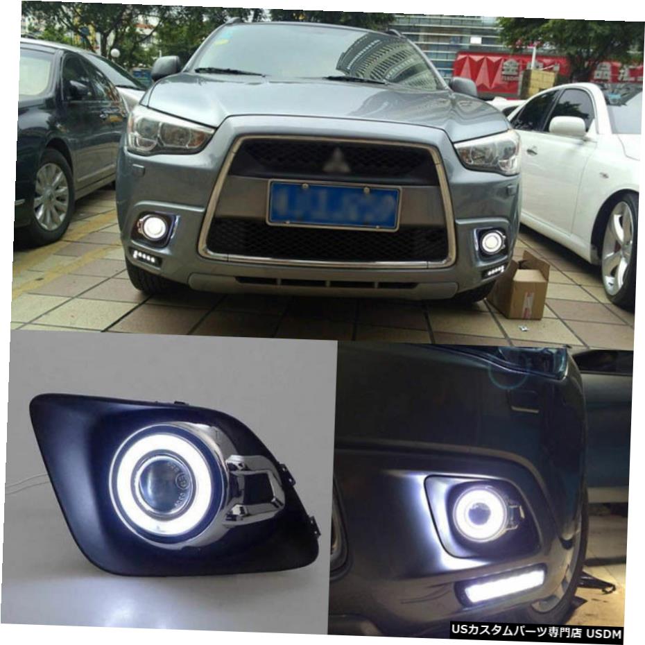 エアロパーツ フォグランプキット+ COBエンジェルアイバンパーカバーレンズ用三菱ASX 2010年から2012年 Fog Lights Kit + COB Angel Eye Bumper Cover Lens For Mitsubishi ASX 2010-2012 【並行輸入品】｜カスタムパーツ WORLD倉庫
