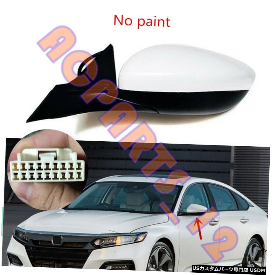 エアロパーツ ホンダアコード2018-2019左入門バックミラー7Wire /ピン組立用 For Honda Accord 2018-2019 Left Primer Rearview Mirror 7Wire/Pin Assembly 【並行輸入品】