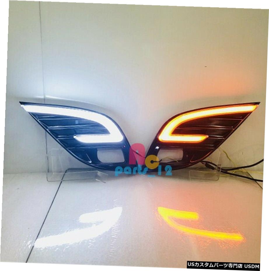 エアロパーツ ライトホワイト+イエローのトヨタカムリを実行しているLED DRL昼間2018?2019 SE＆＃038; XSE LED DRL Daytime Running Light White+Yellow For Toyota Camry 2018~2019 SE &amp; XSE 【並行輸入品】｜カスタムパーツ WORLD倉庫