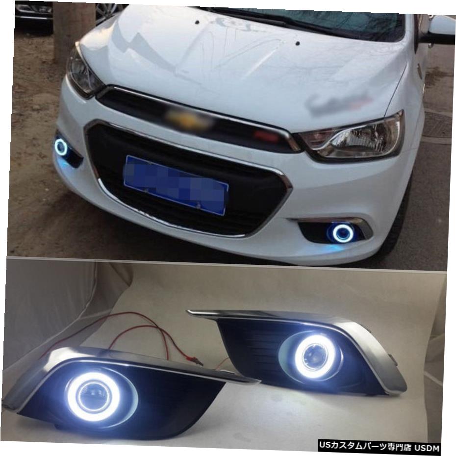 エアロパーツ シボレーアベオのためのCOBエンジェル・アイズプロジェクターレンズのフォグランプランプ2014-2015 COB Angel Eyes Projector Lens Fog Lights Lamp for Chevrolet Aveo 2014-2015 【並行輸入品】｜カスタムパーツ WORLD倉庫 59,230円
