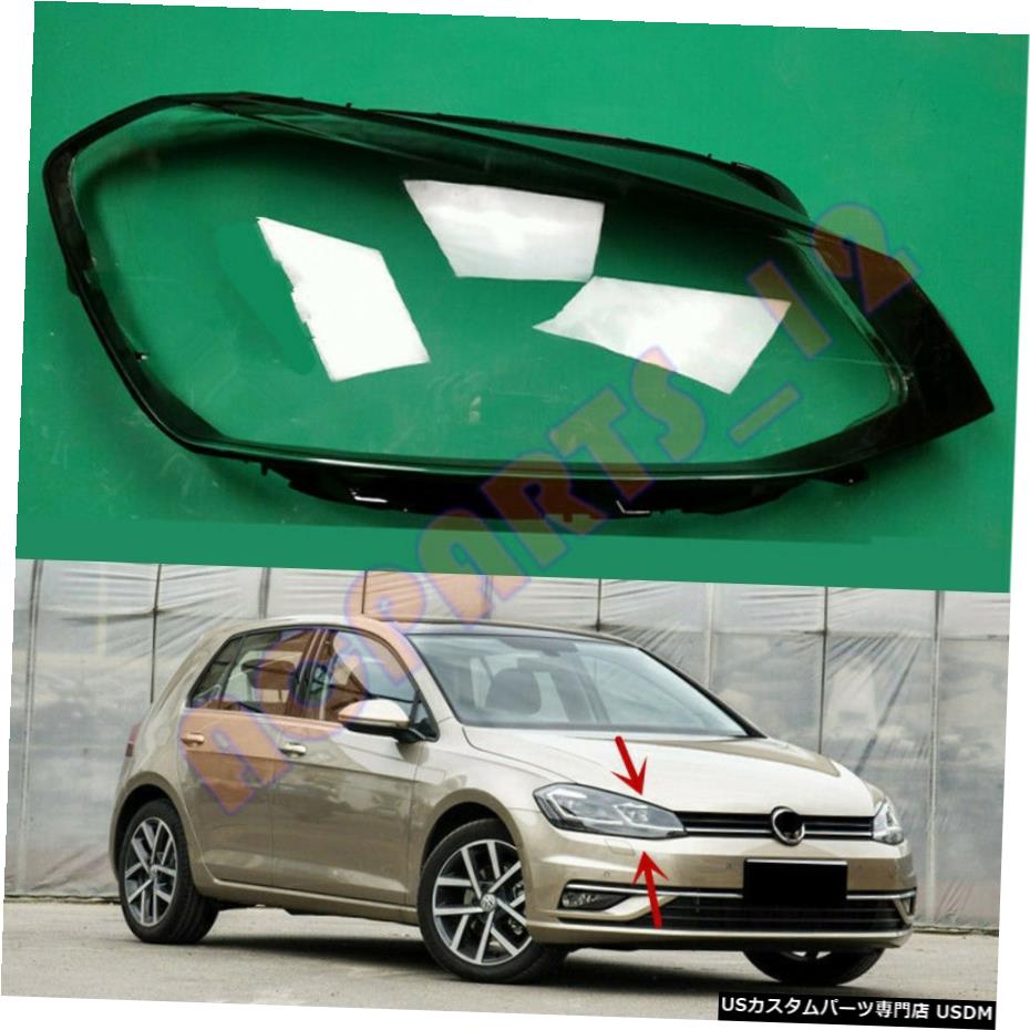 エアロパーツ VWゴルフMK7.5 18-19のために交換してください右側透明ヘッドライトカバー+グルー Right Side Transparent Headlight Cover + Glue Replace For VW Golf MK7.5 18-19 【並行輸入品】