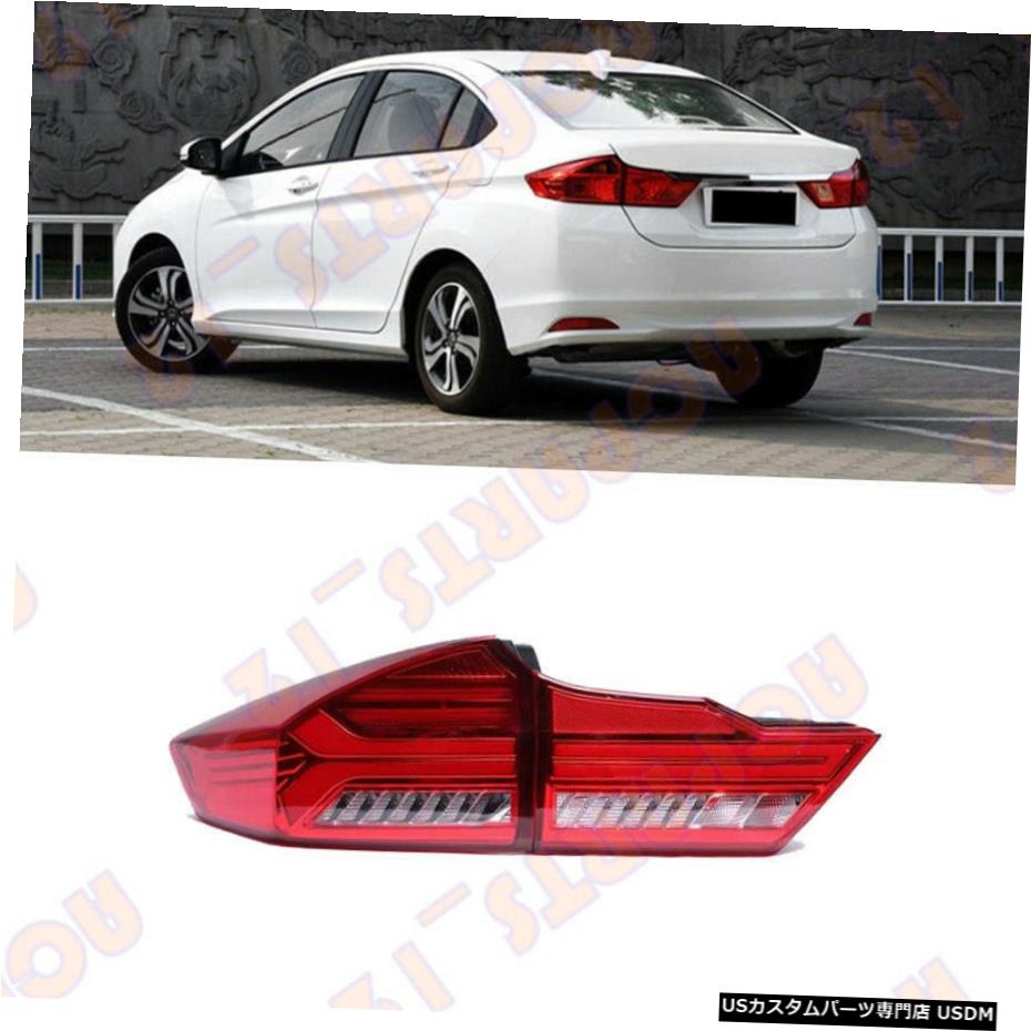 エアロパーツ ダイナミックでホンダCITY 15-18レッドLEDテールライトアセンブリは、ウインカーについて For Honda CITY 15-18 Red LED tail light Assembly with Dynamic Turn Signal 【並行輸入品】