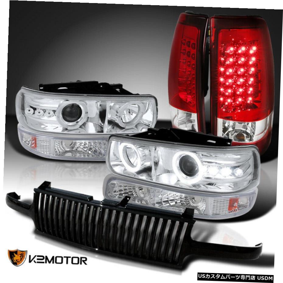 グリル 99 02シルバラードledプロジェクターヘッドライト 赤のledテール バンパーライト ブラックグリル 99 02 Silverado Led Projector Headlights Red Led Tail Bumper Lights Black Grille Centralelectricals Com