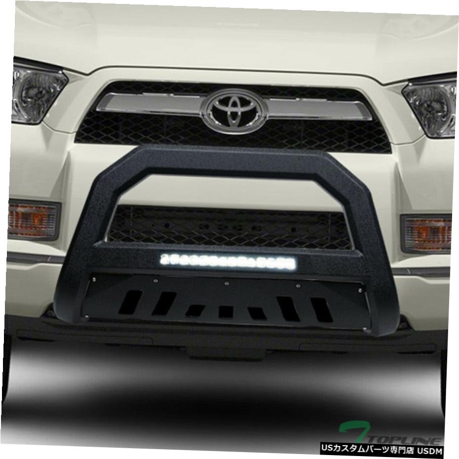 グリル テクスチャブラック 10 トヨタ ハイラックスサーフavtアルミledブルバーのためにトップライン Topline For 10 Toyota 4runner Avt Aluminum Led Bull Bar Textured Black Abonkala Com