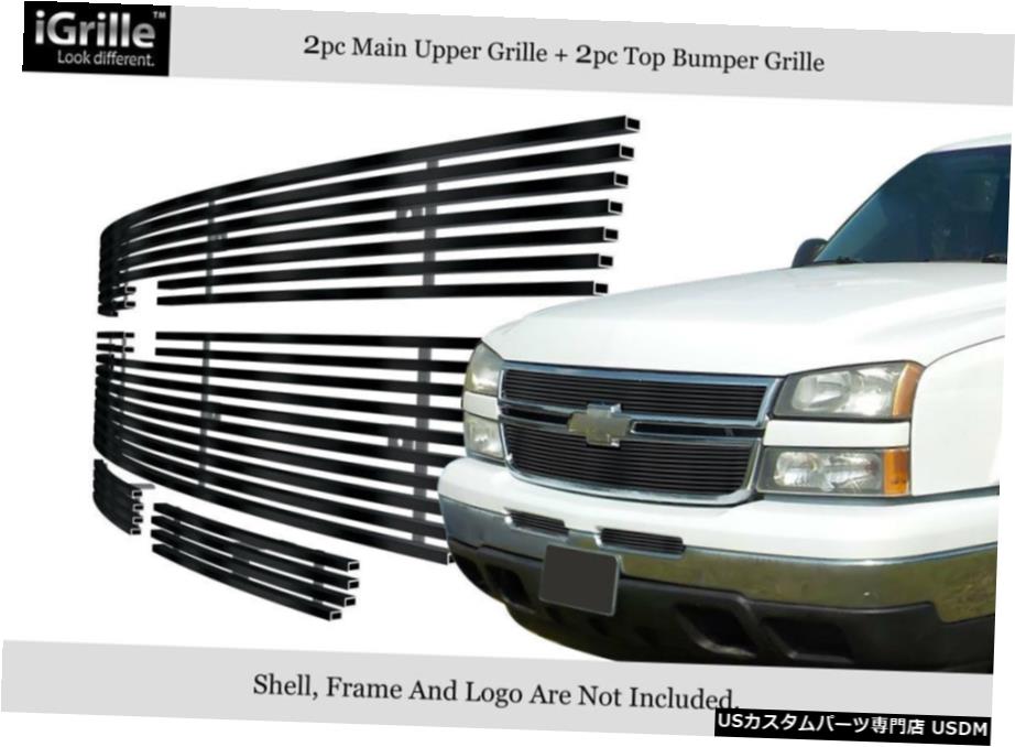 店屋 06シボレーシルバラード1500 05 06 2500ステンレスブラックビレットグリルコンボ For 06 Chevy Silverado 1500 05 06 2500 Stainless Black Billet Grille Combo Pghintheround Com