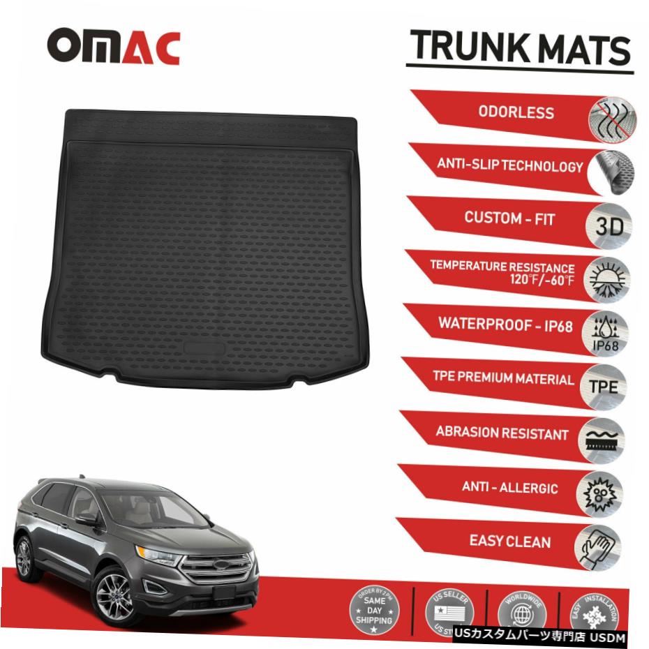 Floor Mat カーゴライナートランクフロアマット3Dモールドブラックフォードエッジ2015-2020 Cargo Liner Trunk Floor Mat 3D Molded Black For Ford Edge 2015-2020 【並行輸入品】