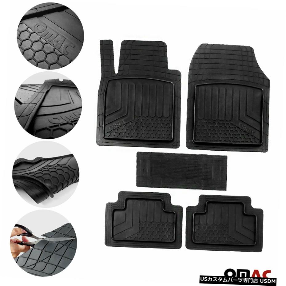 Floor Mat 日産キックス2020-2021用防水ゴム3D成形ブラックフロアマットライナー Waterproof Rubber 3D Molded Black Floor Mats Liner For Nissan Kicks 2020-2021 【並行輸入品】|カスタムパーツ WORLD倉庫