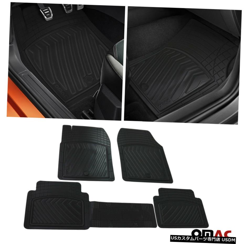 Floor Mat 3D全天候型カーフロアマットライナーセット4個ブラックフィットメルセデスGLB2020-2021 3D All-Weather Car Floor Mats Liner Set 4 Pcs Black Fits Mercedes GLB 2020-2021 【並行輸入品】