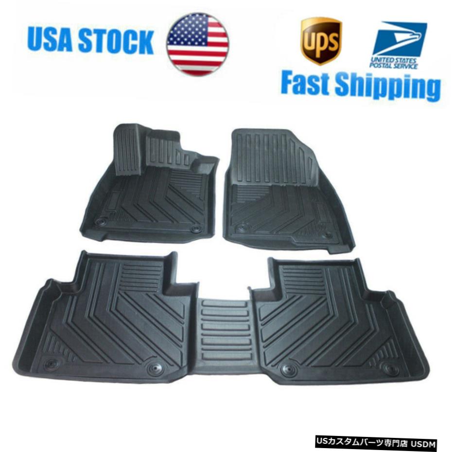 Floor Mat ホンダアコード2018-2019全天候型滑り止めTPEフロアライナープロテクターマット For Honda Accord 2018-2019 All Weather Anti-Slip TPE Floor Liners Protector Mat 【並行輸入品】