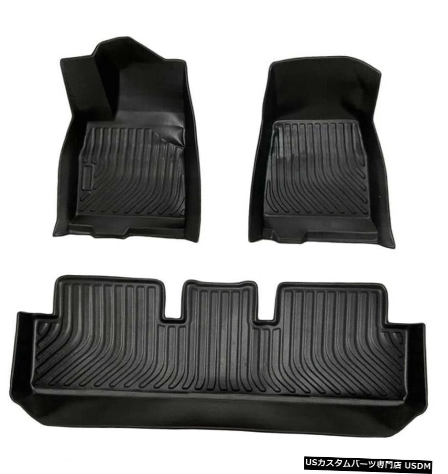 Floor Mat 全天候型フロアライナーマット3Dモールドブラックフィットテスラモデル32017-2020 All Weather Floor Liner Mat 3D Molded Black Fits for Tesla Model 3 2017-2020 【並行輸入品】
