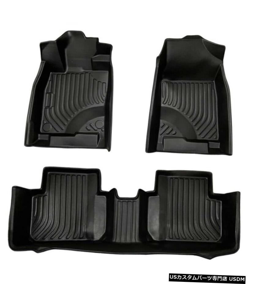 Floor Mat ホンダシビック2016-2020用全天候型フロアライナーマット3Dモールドブラックフィット All Weather Floor Liner Mat 3D Molded Black Fits for Honda Civic 2016-2020 【並行輸入品】