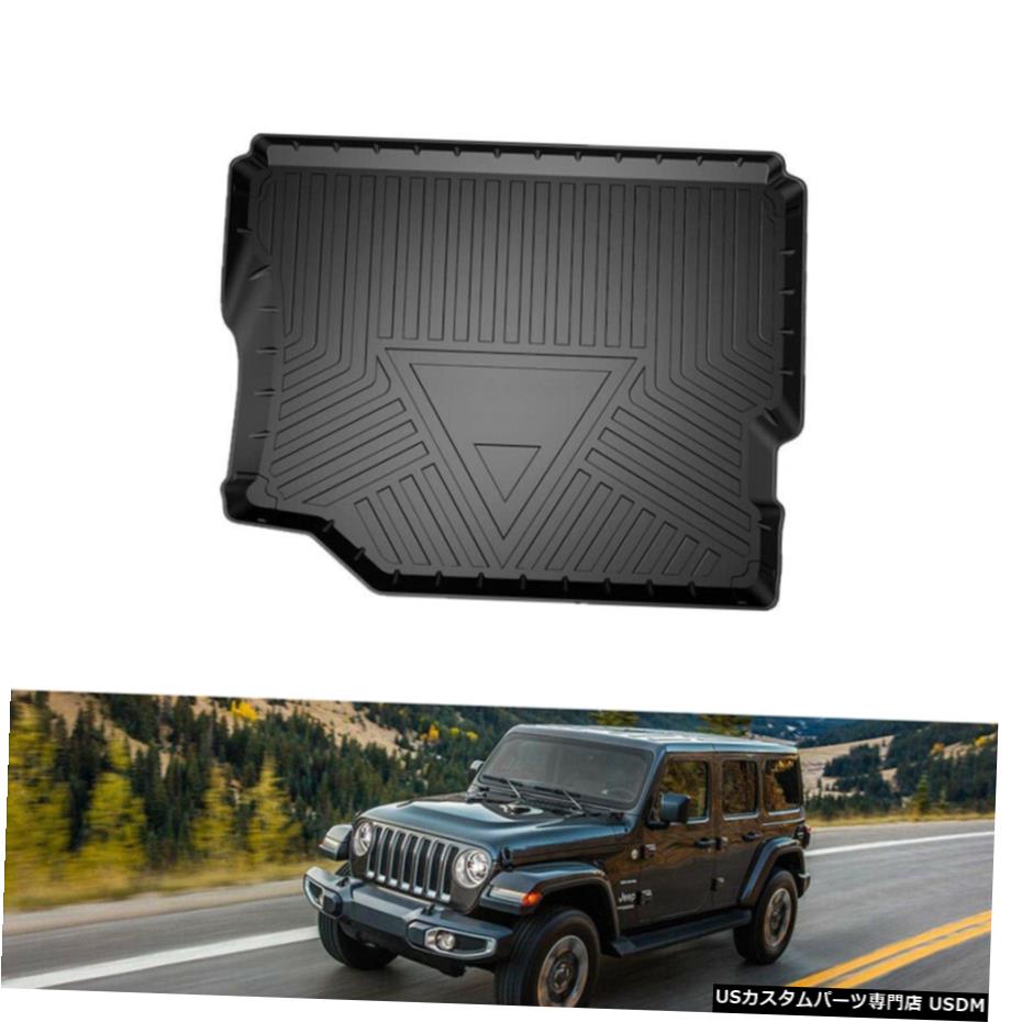 Floor Mat ラングラーJL4ドア2018-2020カーリアカーゴライナートランク防水フロアマット用 For Wrangler JL 4-Door 2018-2020 Car Rear Cargo Liner Trunk Waterproof Floor Mat 【並行輸入品】