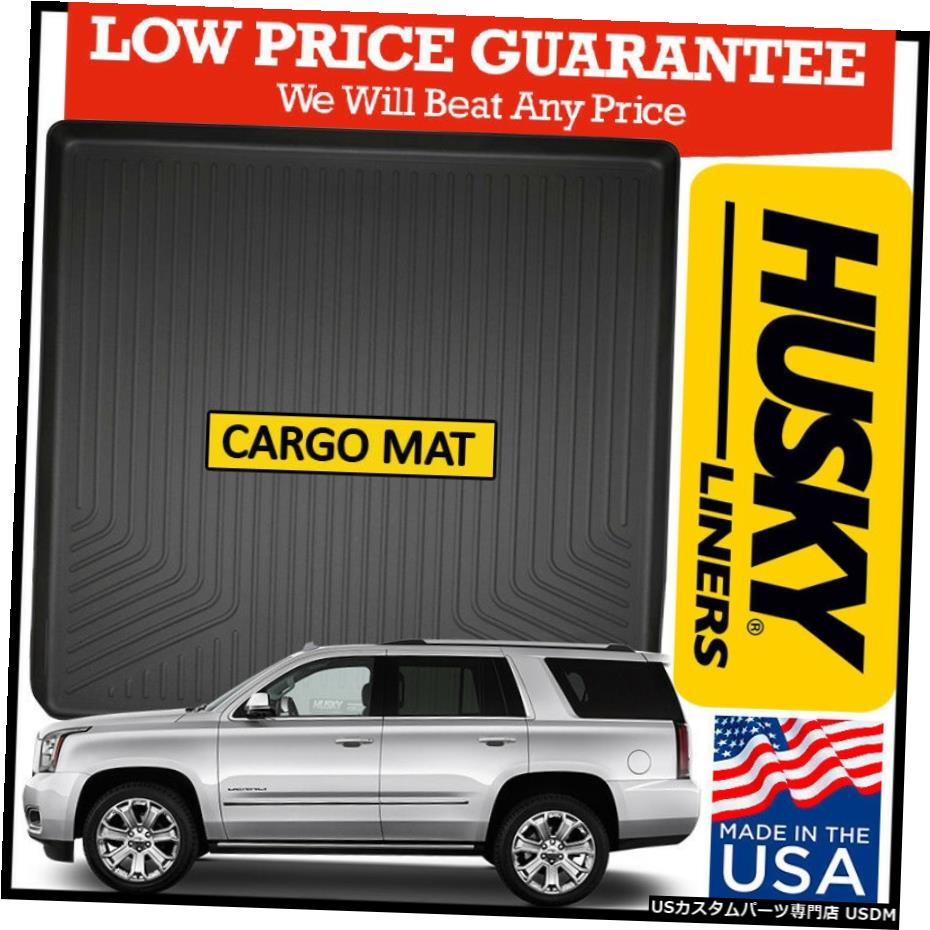 Floor Mat ハスキーライナーウェザービーター2015-2020GMCユーコンカーゴフロアマットライナーBLACK Husky Liners Weatherbeater 2015-2020 GMC Yukon Cargo Floor Mat Liner BLACK 【並行輸入品】