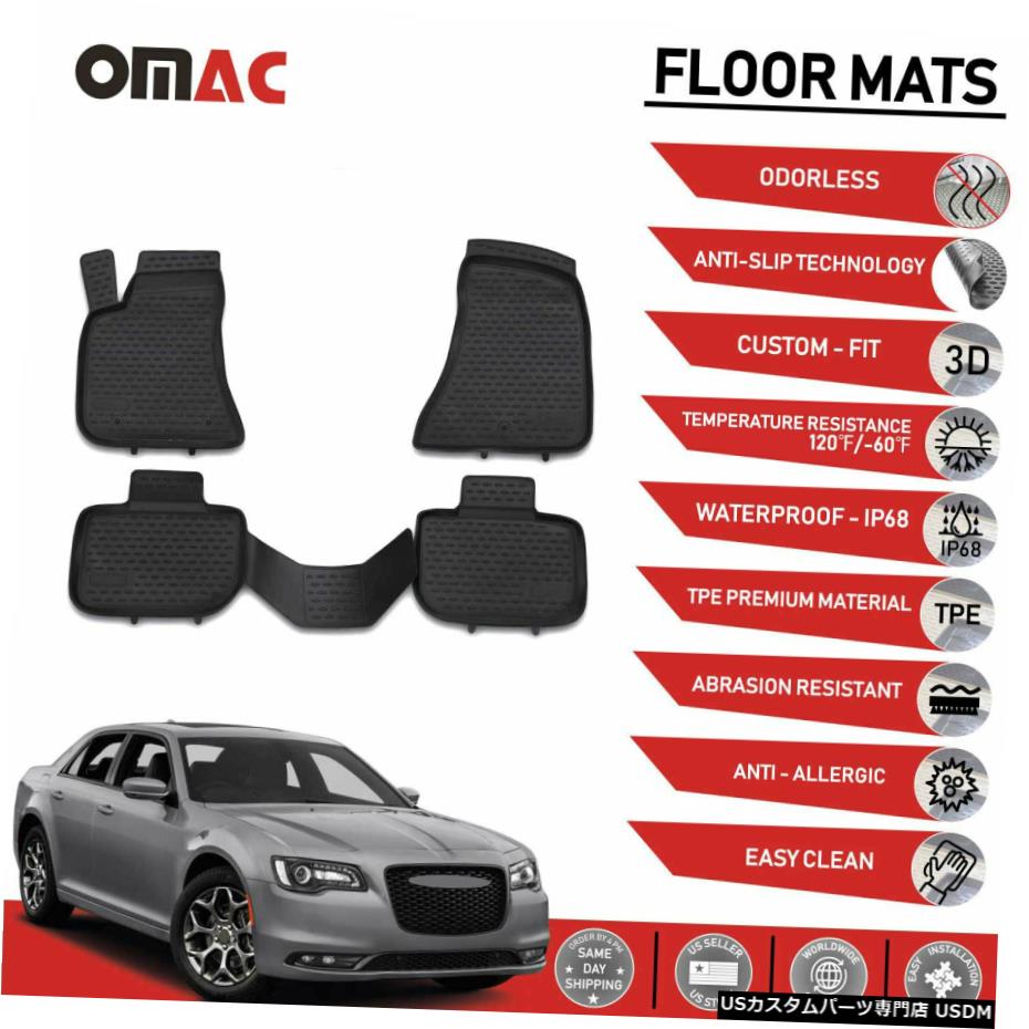 Floor Mat フロアマットライナー3Dモールドブラックフィットクライスラー300 / 300C / 300S 2011-2020 Floor Mats Liner 3D Molded Black Fits Chrysler 300 / 300C / 300S 2011-2020 【並行輸入品】