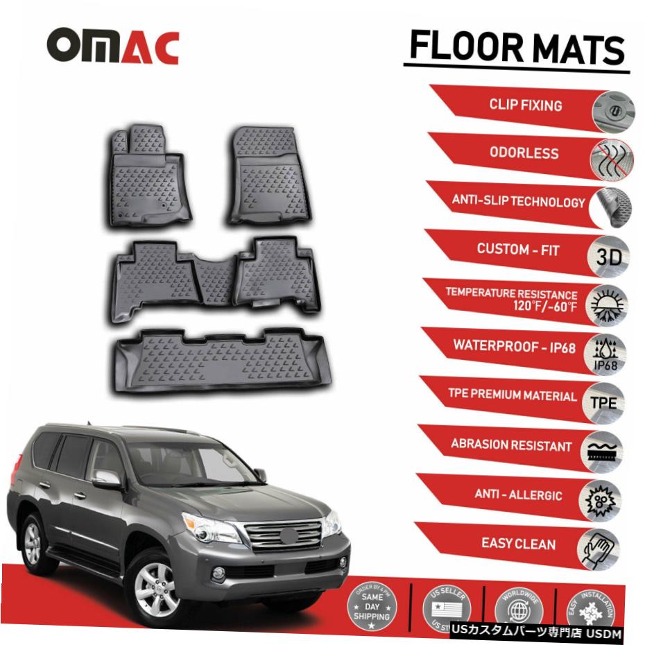 Floor Mat フロアマットライナー3Dモールドブラックフィットトヨタ4ランナー2010-2020 Floor Mats Liner 3D Molded Black Fits for Toyota 4Runner 2010-2020 【並行輸入品】