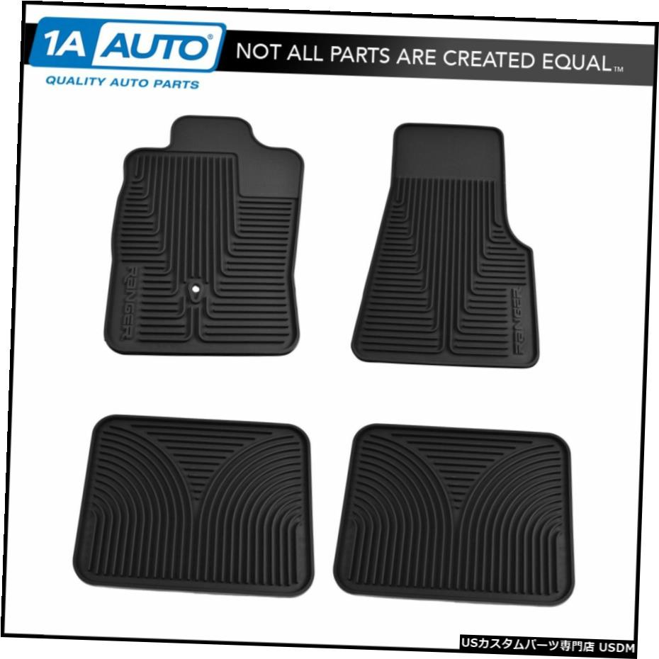 Floor Mat フォードレンジャー用OEMオールウェザーブラックラバーフロアマットフロント＆リアセット4個 OEM All Weather Black Rubber Floor Mats Front & Rear Set of 4 for Ford Ranger 【並行輸入品】 45,936円