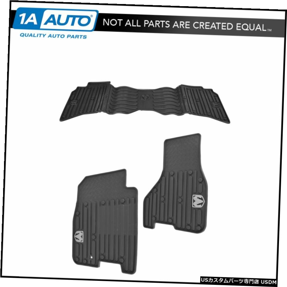Floor Mat OEMモパーフロアマットセットフロントリアラバーラムクルーキャブ用オールウェザーグレー新品 OEM Mopar Floor Mat Set Front Rear Rubber All Weather Gray for Ram Crew Cab New 【並行輸入品】