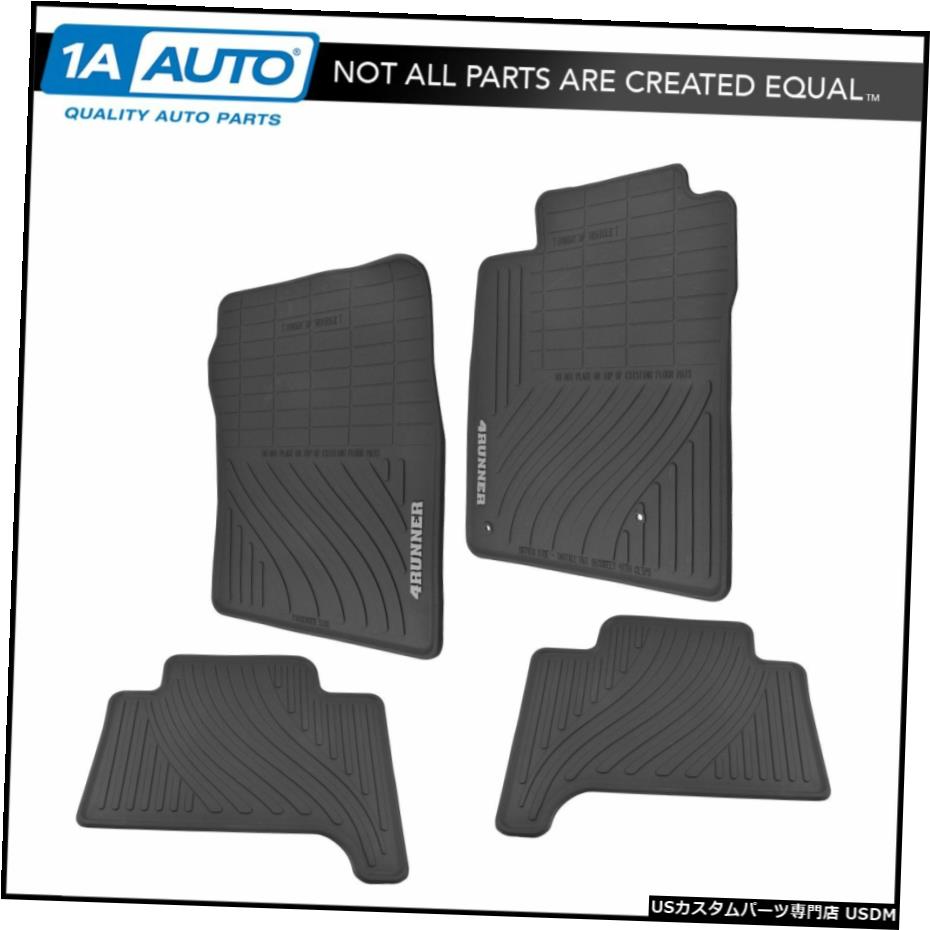 Floor Mat OEMラバーオールウェザー4ランナーロゴ付きフロアマットトヨタ4ランナー用4個セット新品 OEM Rubber All Weather 4Runner Logoed Floor Mats Set of 4 for Toyota 4Runner New 【並行輸入品】