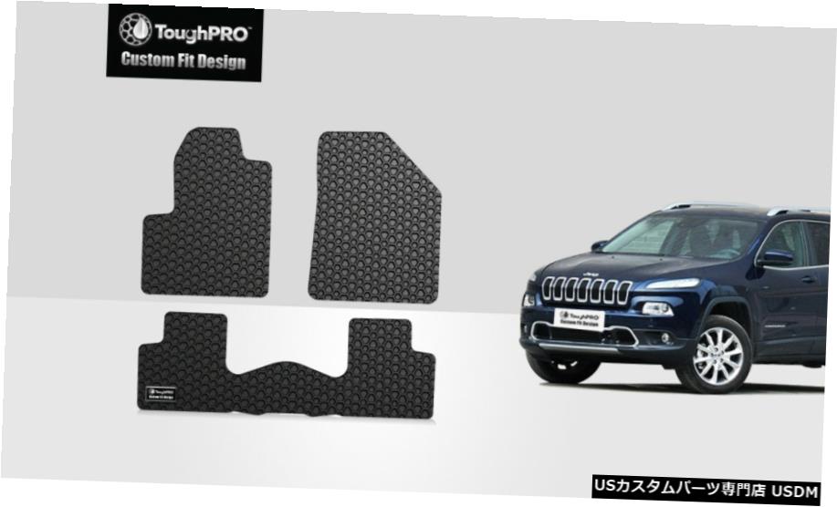 Floor Mat ToughPROフロアマットブラックジープチェロキーオールウェザーカスタムフィット2014-2021 ToughPRO Floor Mats Black For Jeep Cherokee All Weather Custom Fit 2014-2021 【並行輸入品】