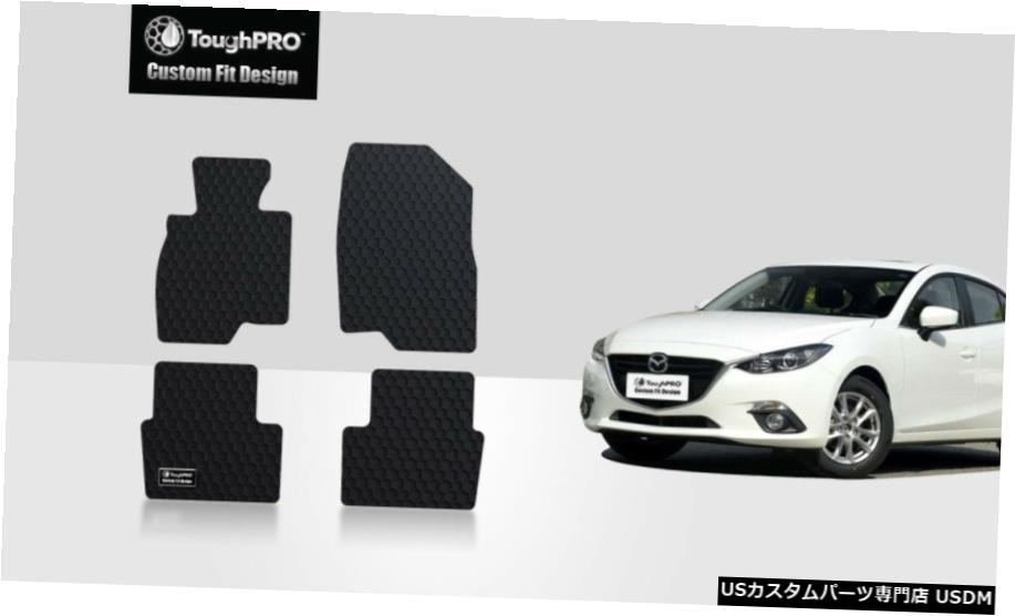Floor Mat ToughPROフロアマットブラックマツダ3オールウェザーカスタムフィット2014-2018 ToughPRO Floor Mats Black For Mazda 3 All Weather Custom Fit 2014-2018 【並行輸入品】