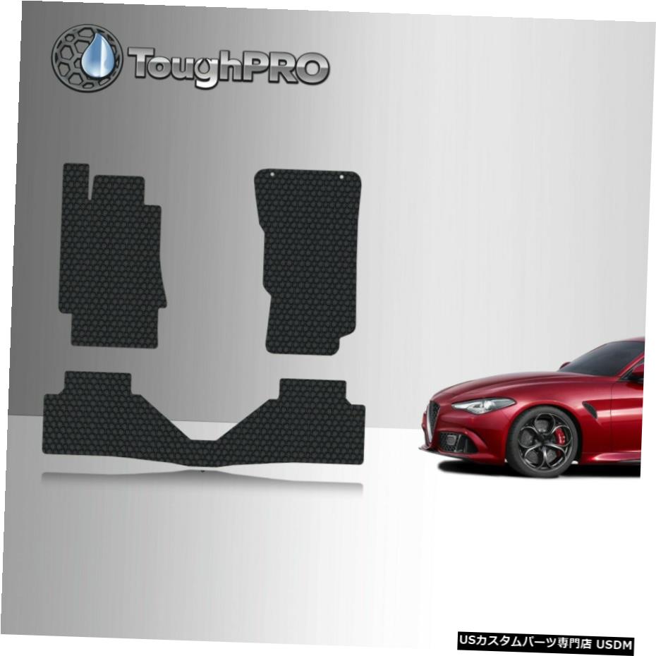 Floor Mat ToughPROフロアマットブラックアルファロメオジュリアAWDオールウェザー2017-2021 ToughPRO Floor Mats Black For Alfa Romeo Giulia AWD All Weather 2017-2021 【並行輸入品】